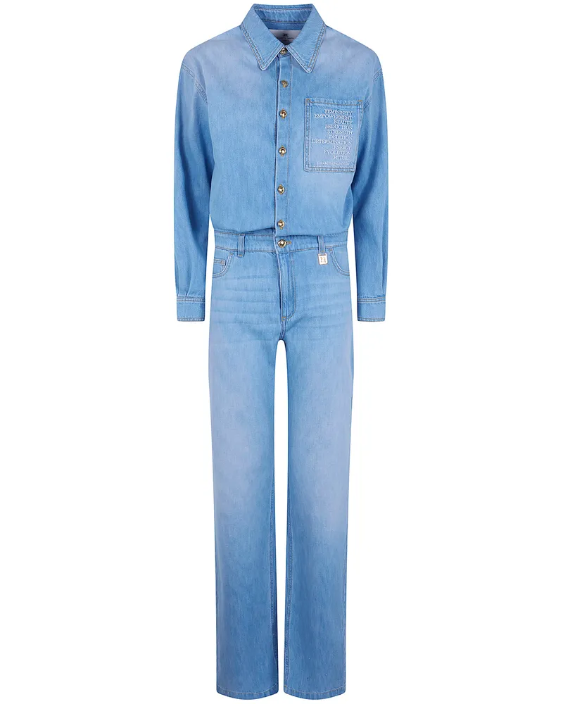 Elisabetta Franchi Overall Denim Blue