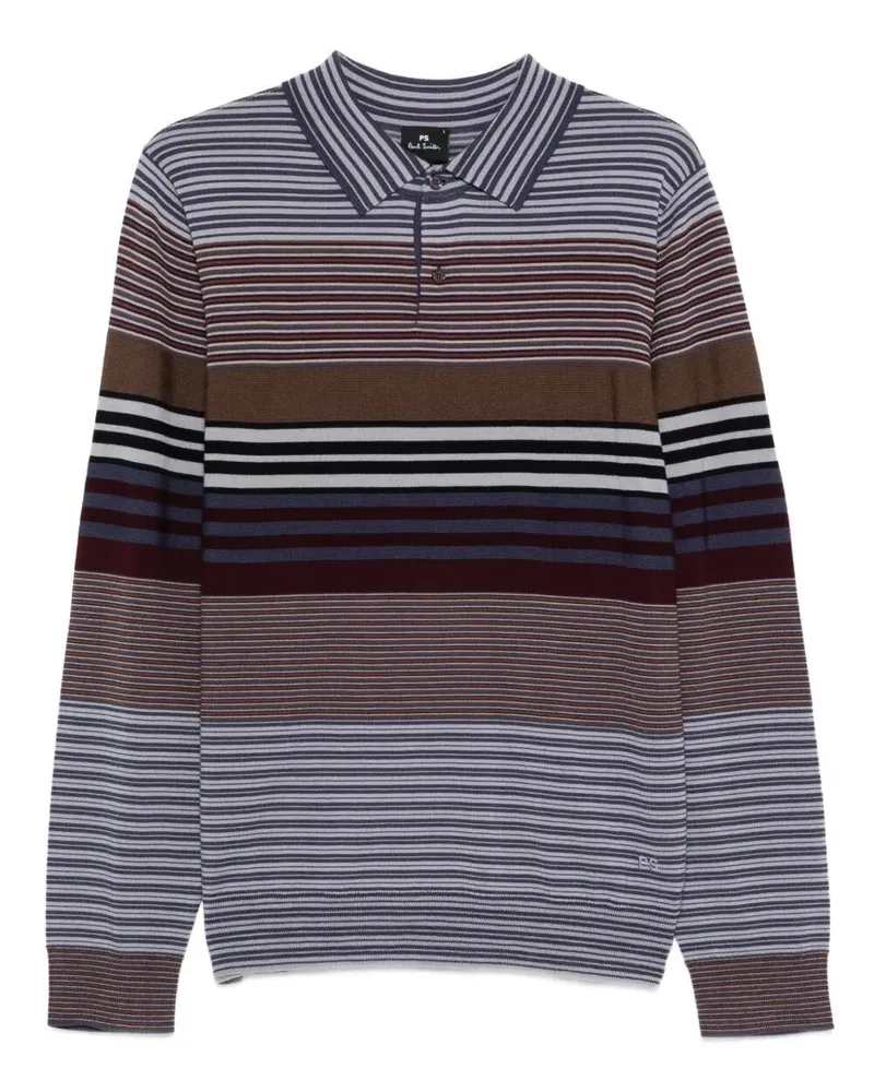Paul Smith Mens Sweater Ls Polo Pink