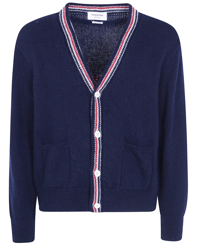 Thom Browne Sweater V Neck "Hector Blue