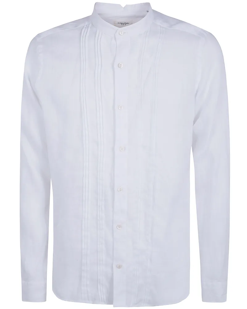 Tintoria Mattei Pleated Linen Shirt White
