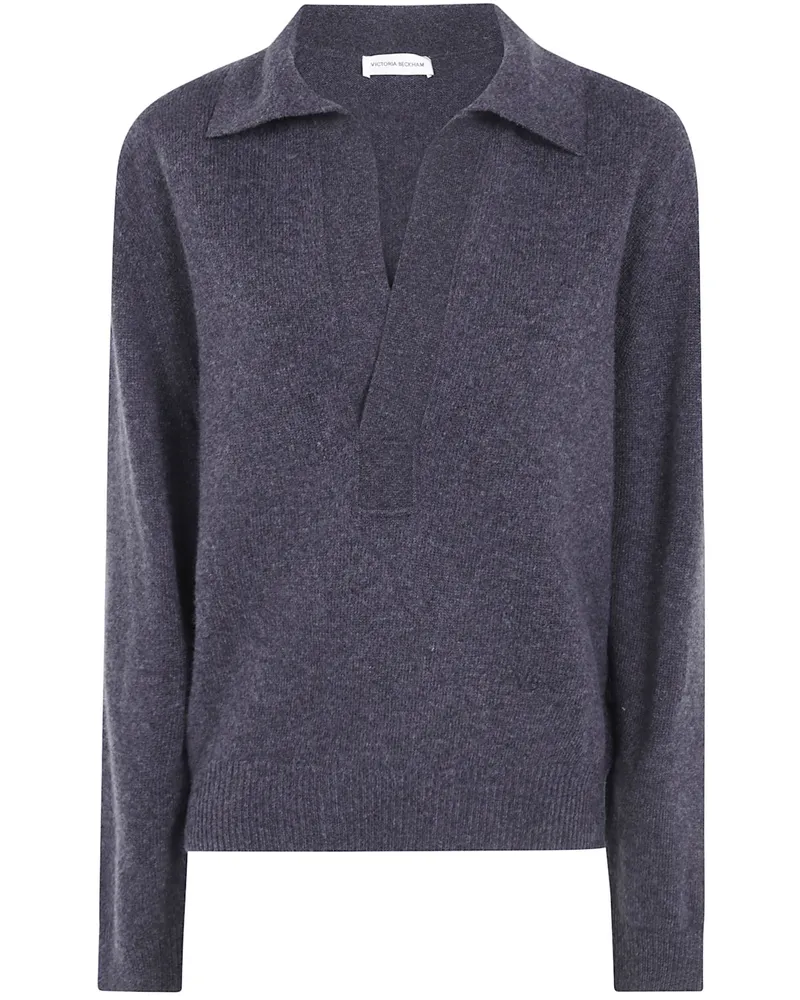 Victoria Beckham Polo Sweater Collar "Polo Collar Jumper Blue