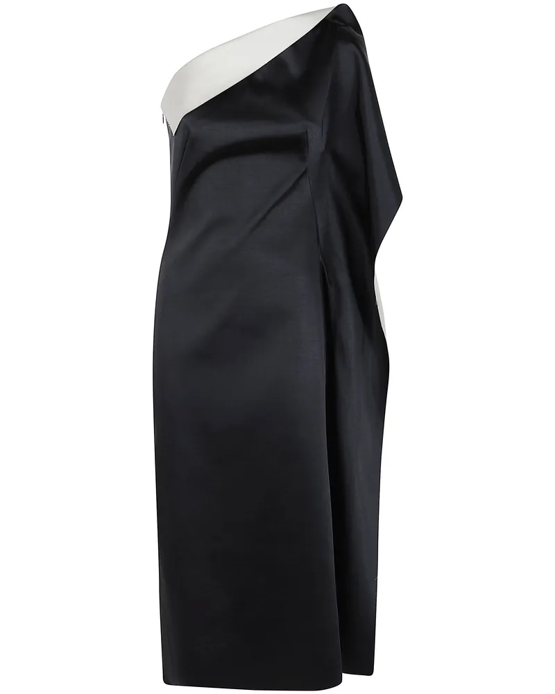 Róhe Dress Off-Shoulder "Sculptural Double-Satin Black