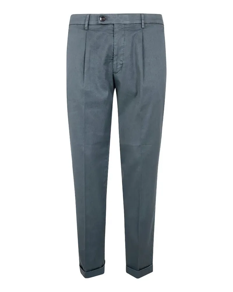 MICHAEL COAL Linen Classic Trousers Green