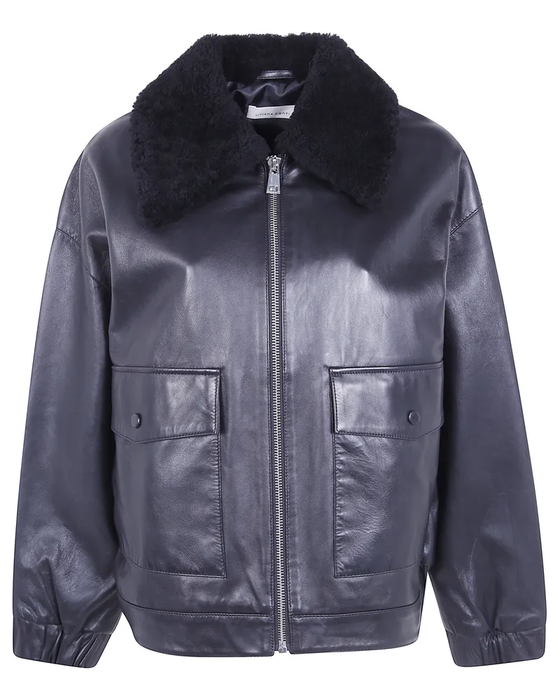 Liviana Conti Jacket Leather Bomber "Vincent Black