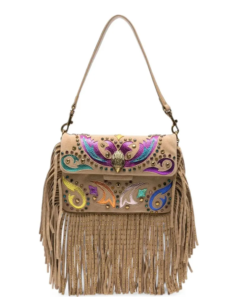 Kurt Geiger Shoulder Bag Fringe "Oxford Brown