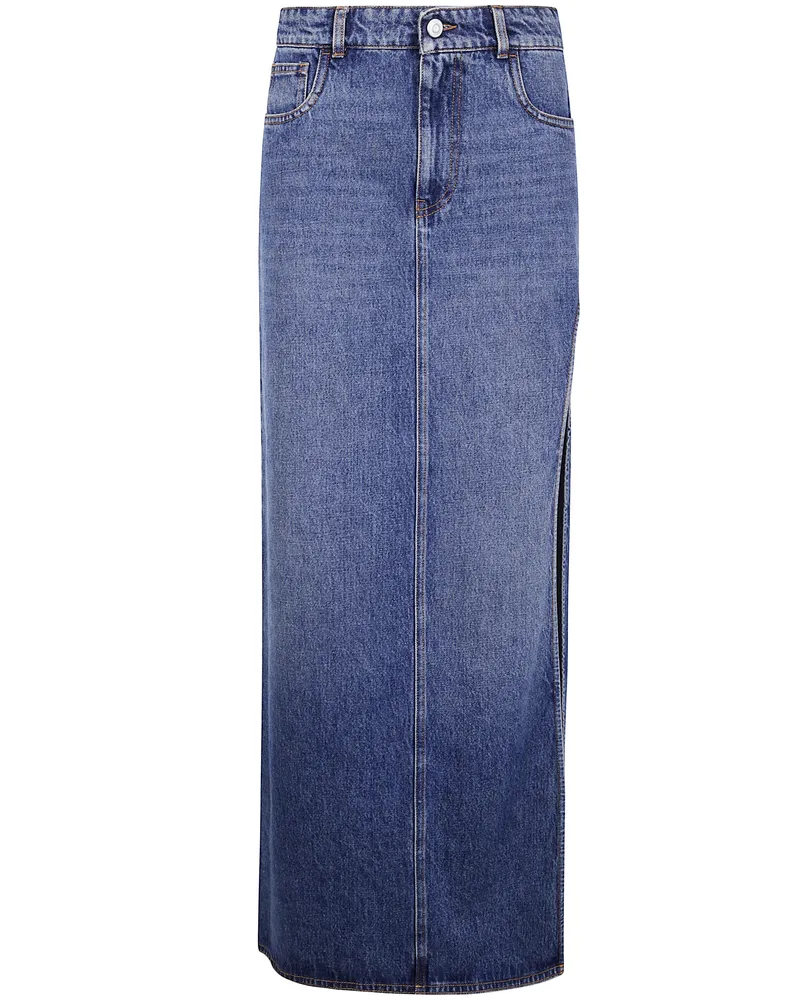 COPERNI Garter Belt Denim Skirt Blue