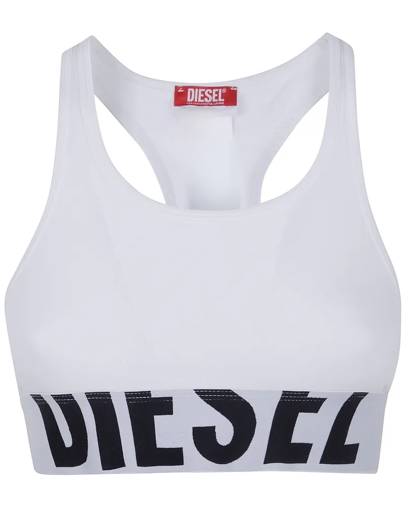 Diesel Top Sportivo Cotone Bianco White