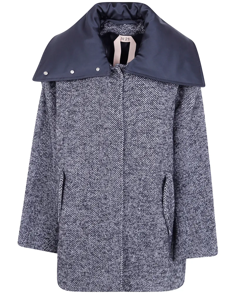 N° 21 Coat Fabric Oversized Gray