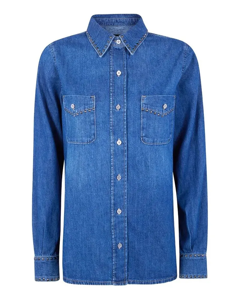 7 for all mankind Western" Shirt Street Wise With Studs Blue