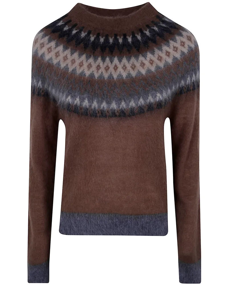 Max Mara Sweater Jacquard "Glassa Gray