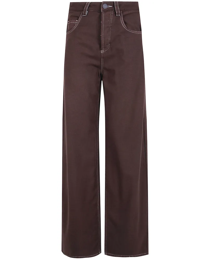 Uma Wang Pants Wool Brown "Phyllis Brown