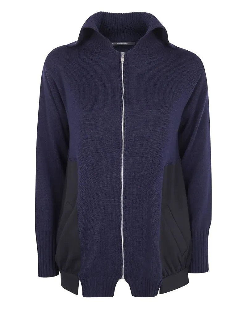 Pier Antonio Gaspari Sport Canvas Cardigan Blue