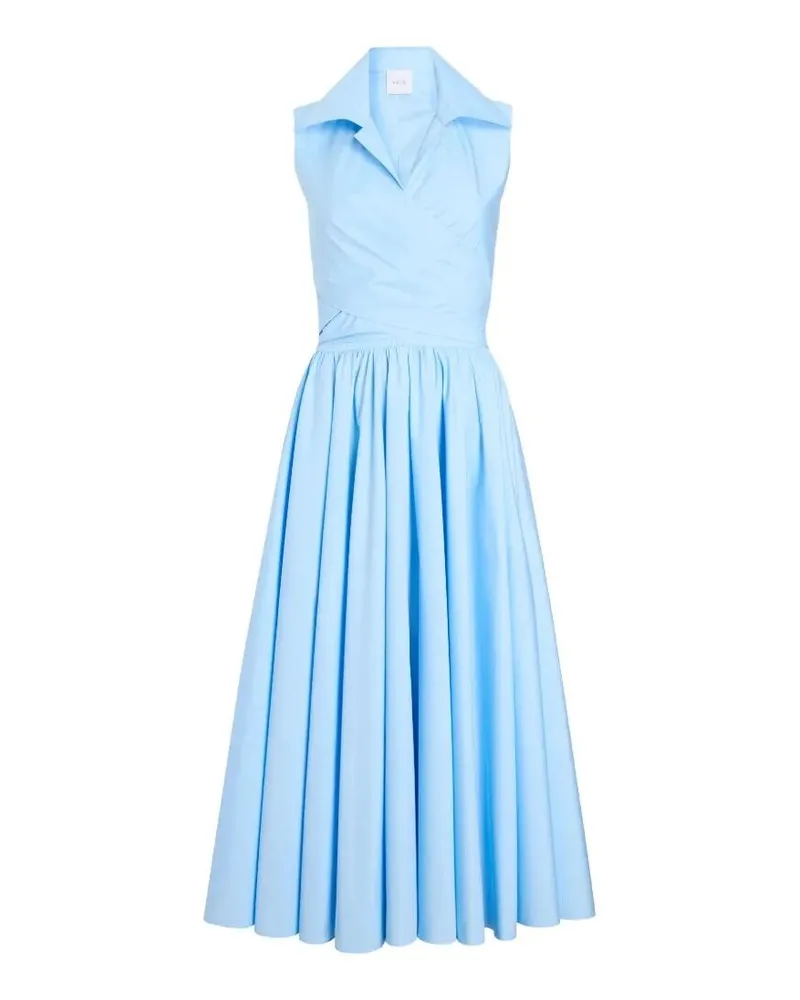 Patou Draped Midi Dress Blue