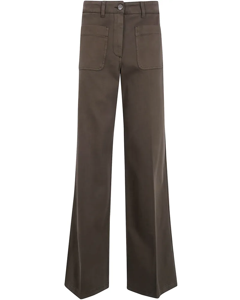 Etro Pants Wide Leg Trousers Green