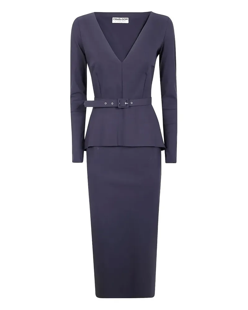 Chiara Boni Siaka Midi Jersey Dress Black
