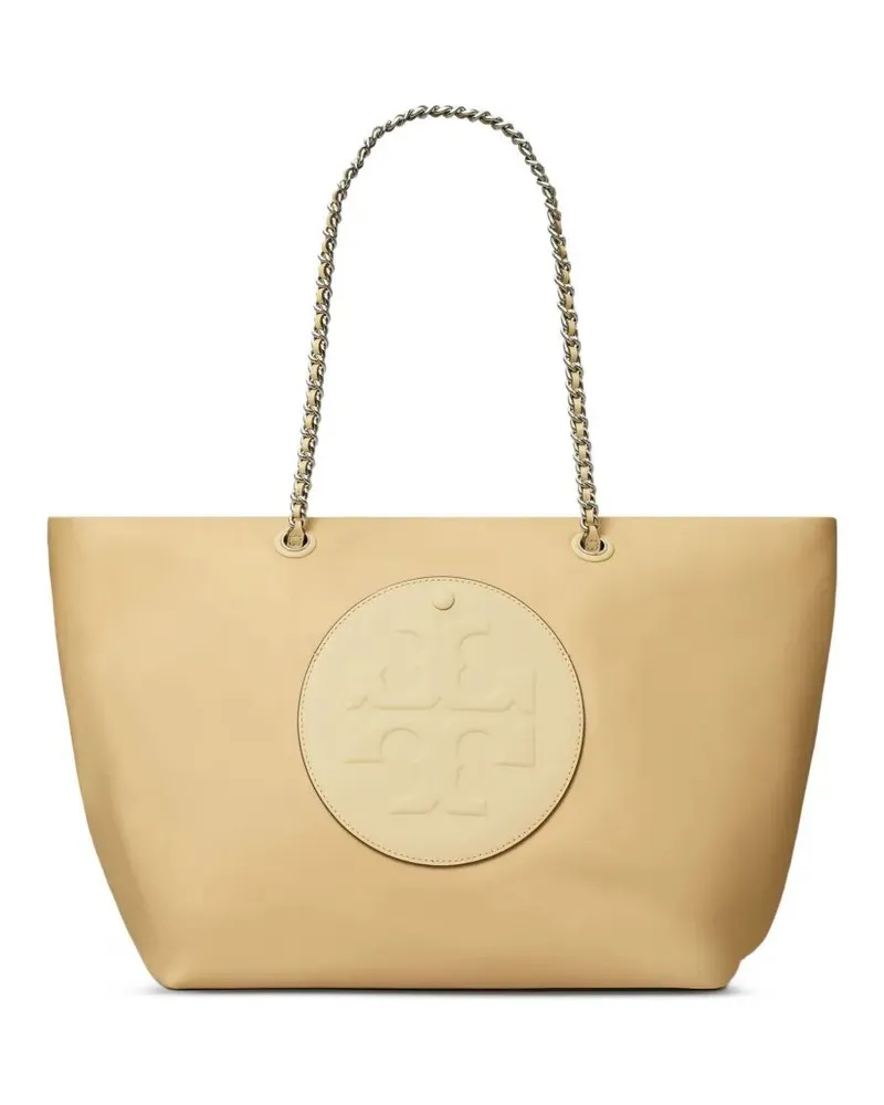 Tory Burch Ella" Chain Zip Tote Beige