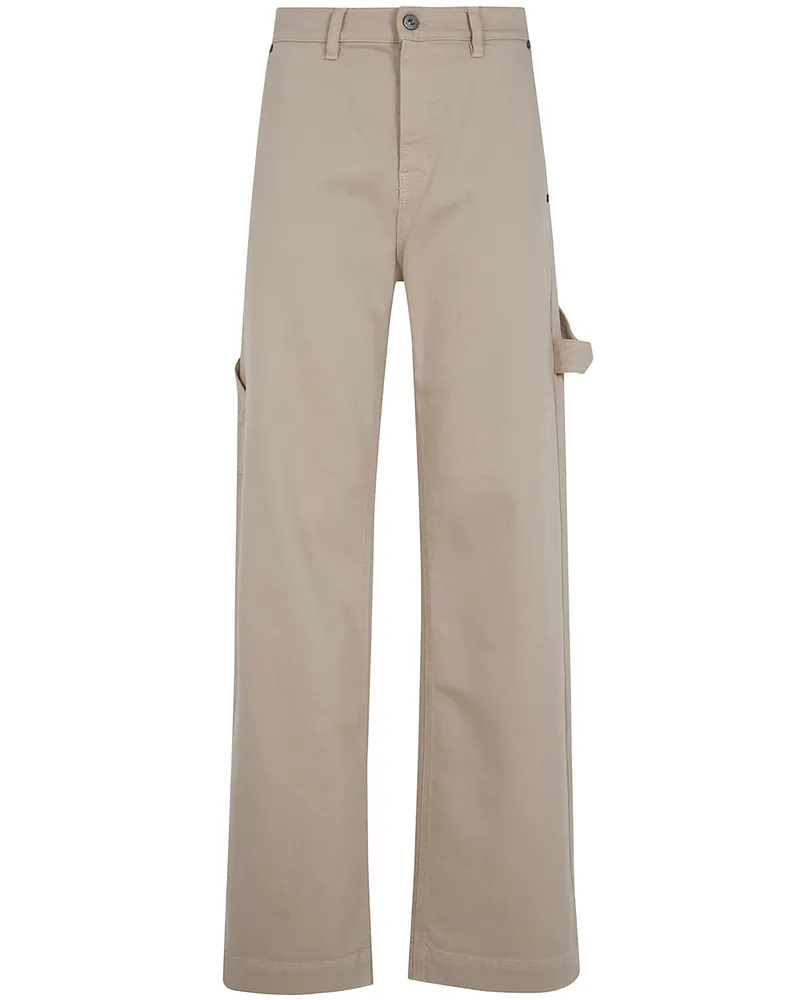 P.A.R.O.S.H. P. A.R. O H. Jeans Gamba Dritta "Cuoricini Beige