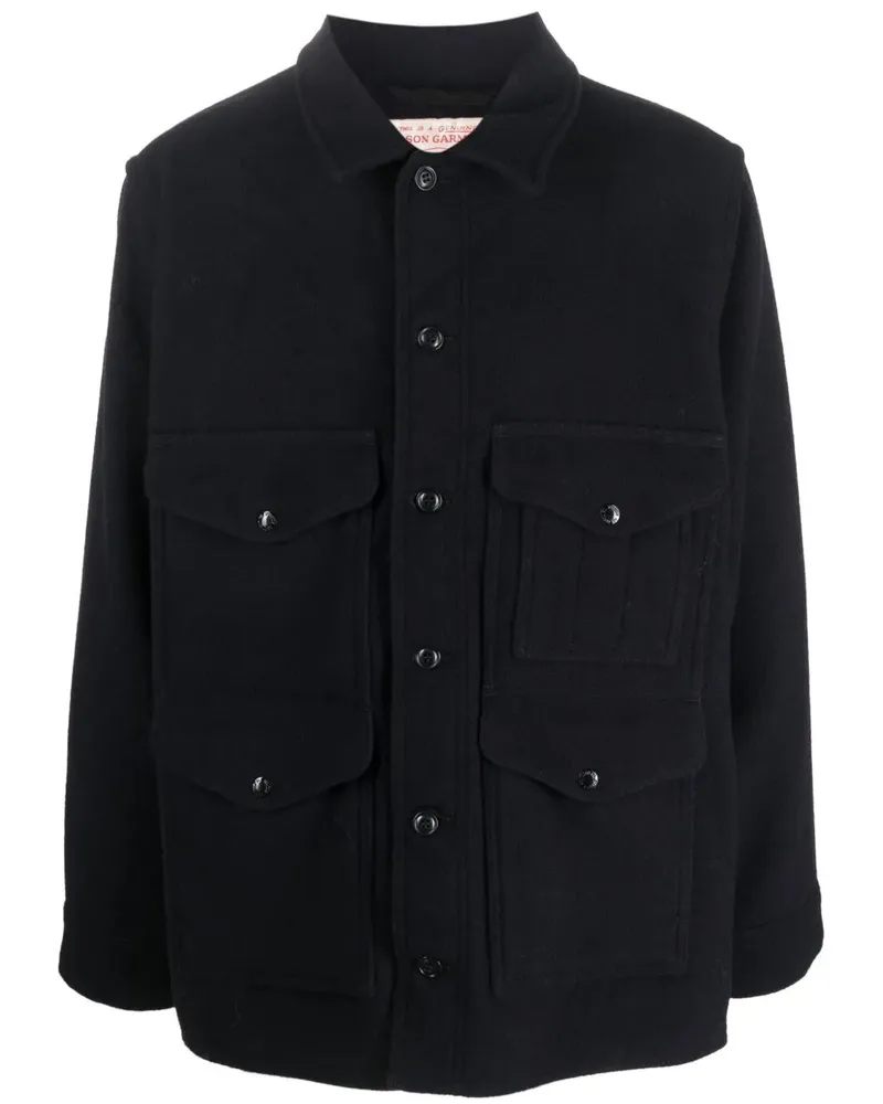 Filson Mackinaw Cruiser 26Oz Wool Jacket Blue