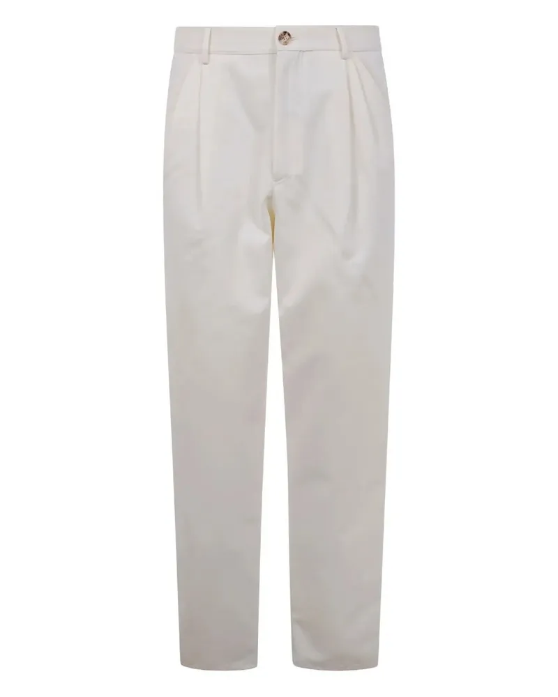 Brunello Cucinelli Double Piences Chino Trousers Beige