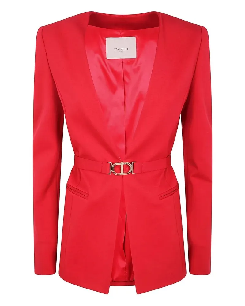 Twin-Set Jacket With Belt Red