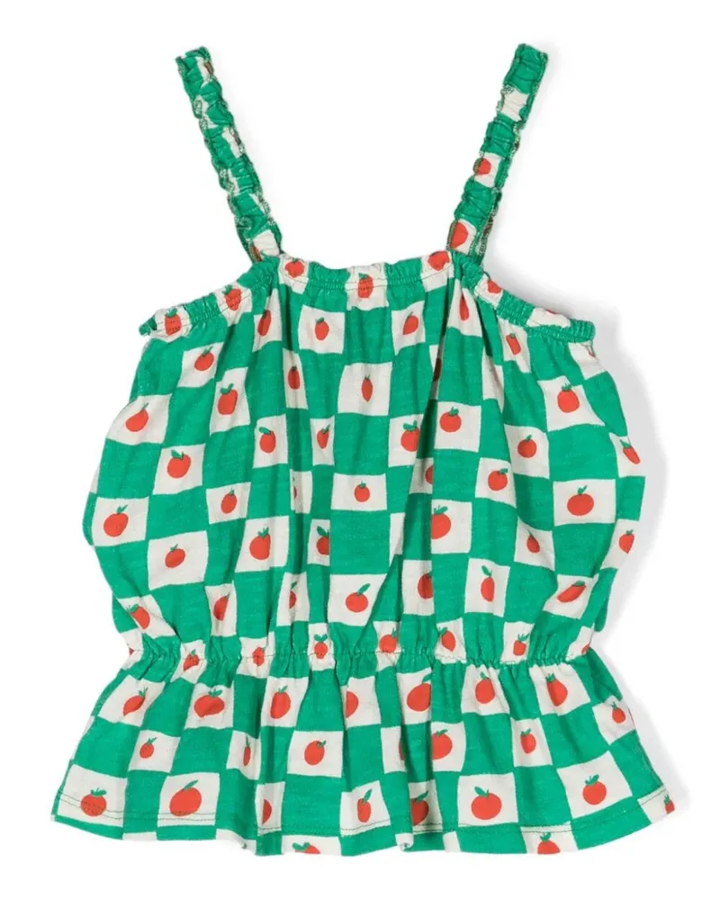 BOBO CHOSES Tank Top Tomato All Over White