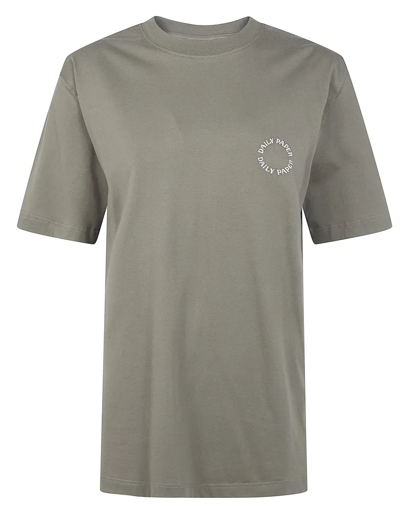 Daily Paper Orbit" Embroidery T-Shirt Green