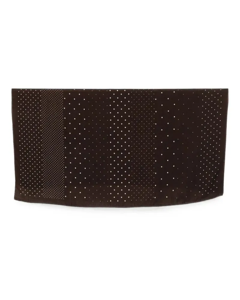 Destin Scarf Wool Random Dots "Judy Carre 90X90 Cm Brown