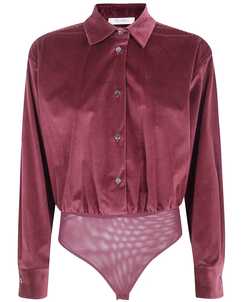 Max Mara Fertile" Velvet Body Shirt Red