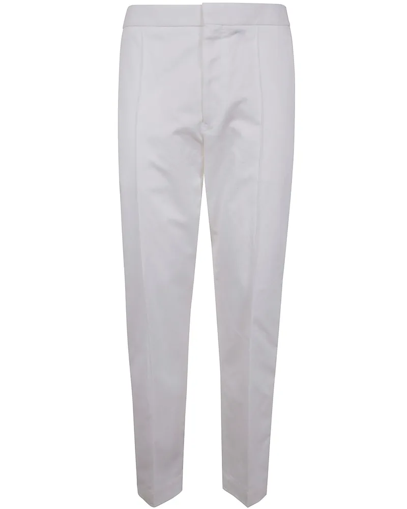 Ermenegildo Zegna Cotton Linen And Silk Pants White