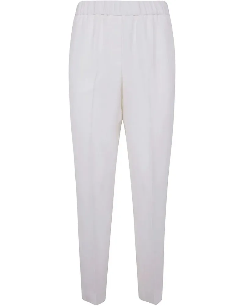 Peserico Viscose Cady Stretch Trousers White