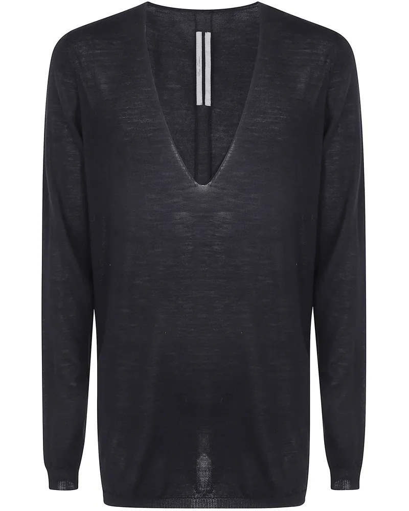 Rick Owens Sweater V-Neck "Oversized V Black