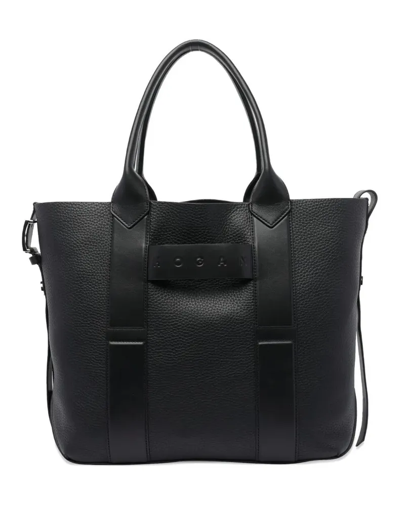 Hogan Medium "Script Shopping" Bag Black