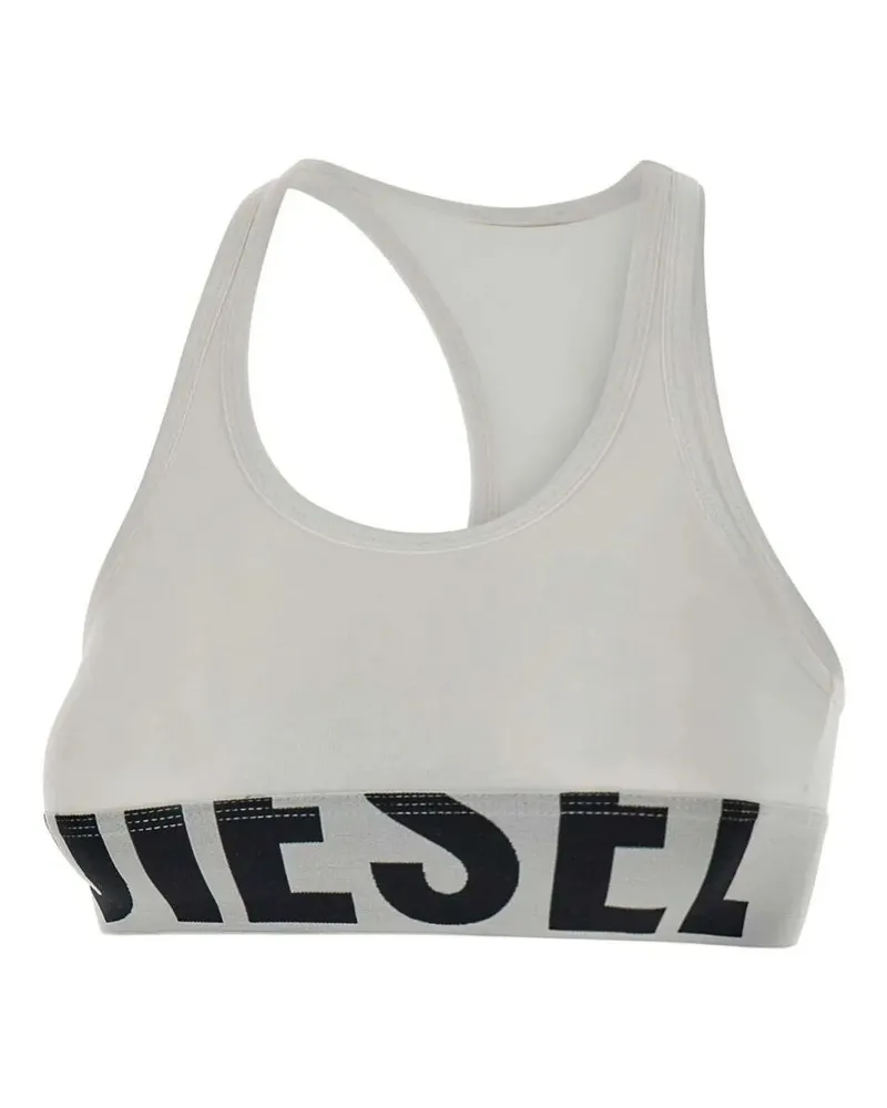 Diesel Top Sportivo Cotone Bianco White