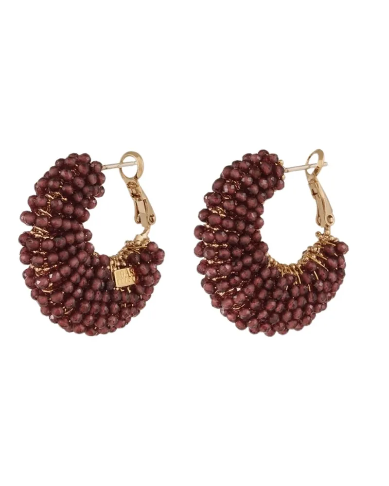 Gas Bijoux Izza" Gold Plated And Gemstones Earrings Metallic