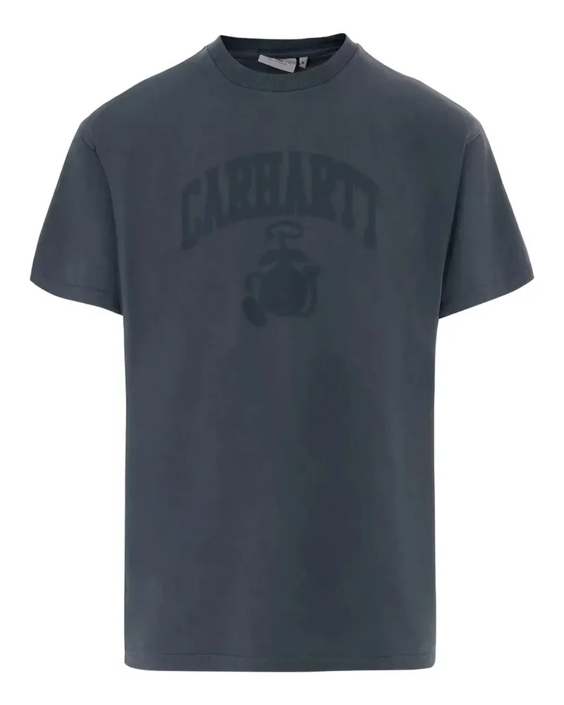 Carhartt WIP Ss "Faded Pond" Corps T-Shirt Organic Cotton Single Jerse Blue