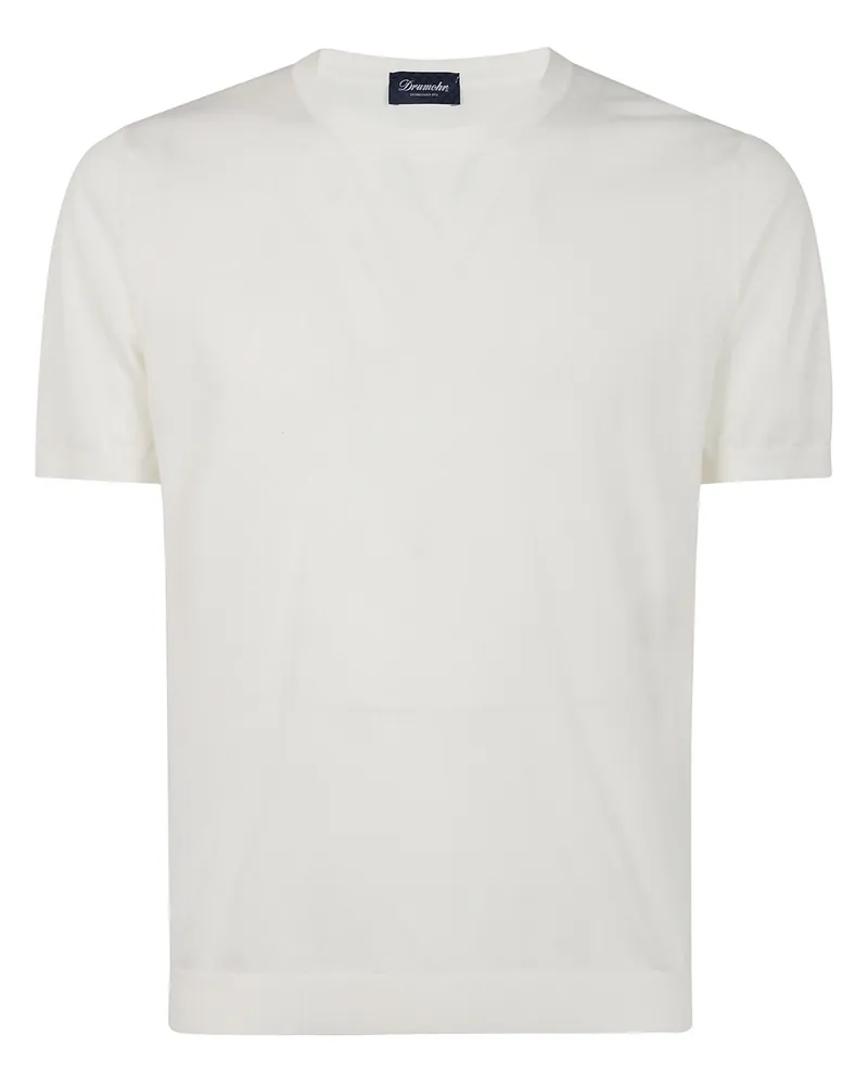 Drumohr  Short Sleeves Round Neck T-Shirt White