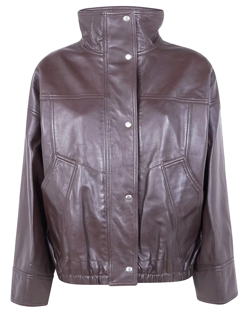 Róhe Reinvented Leather Jacket Brown
