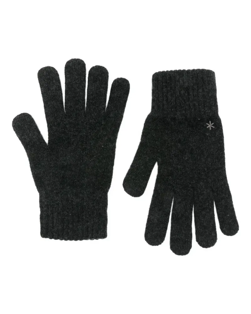 Snow Peak Washable" Wool Knit Gloves Gray