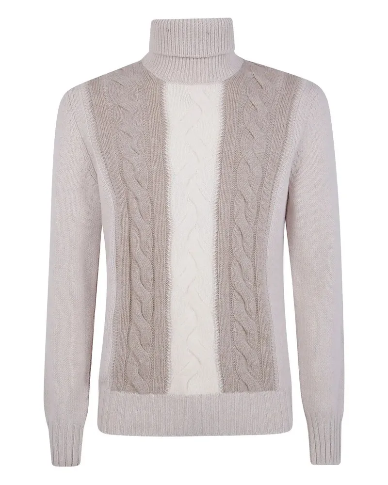 Gran Sasso Turtle Neck "Gransasso Ciclista" Sweater Beige