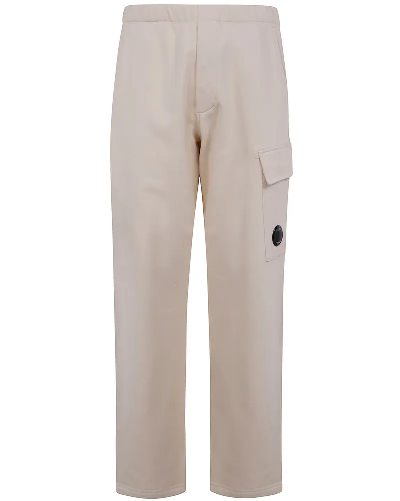C.P. Company C. P. COMPANY Sweatpants Cargo Pant In Diagonal Raised Fleece Beige