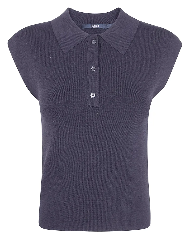 Seventy Viscose Polo Shirt Black