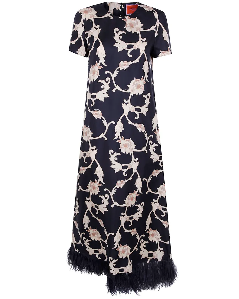 La DoubleJ Dress Floral Design "Swing Black