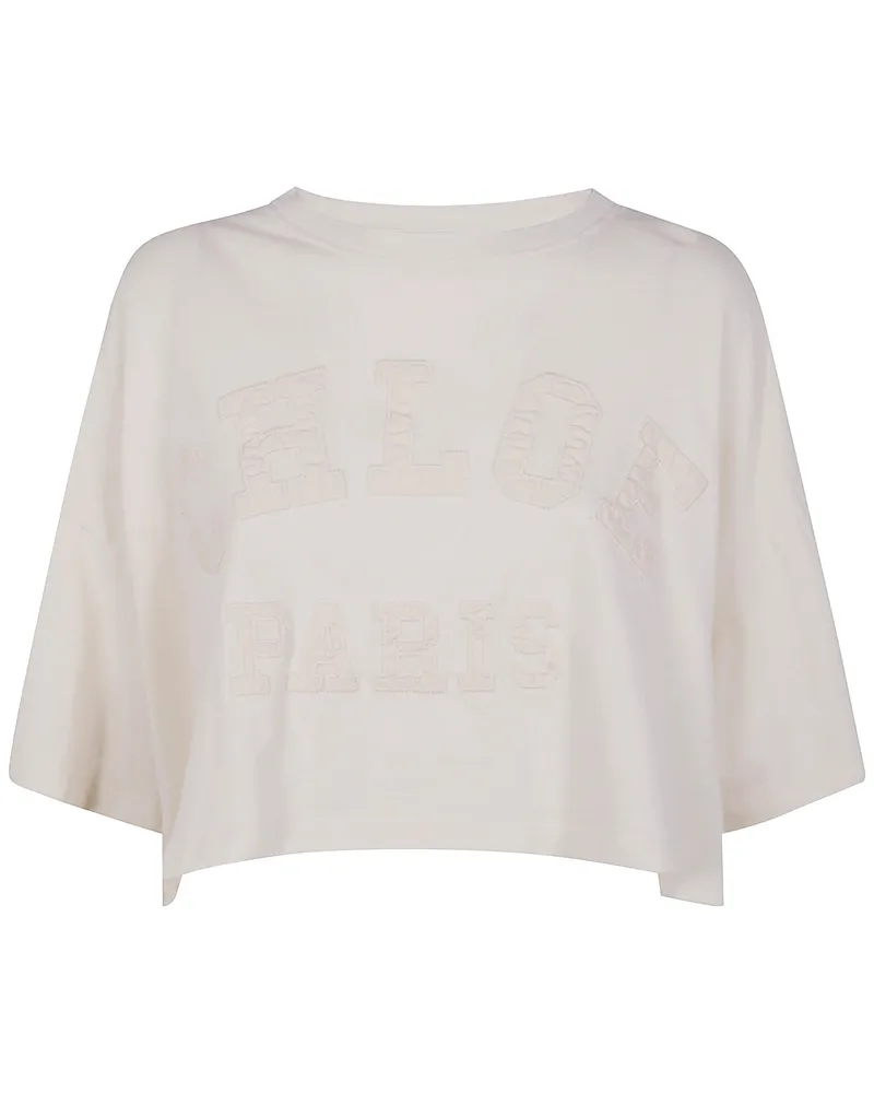 Chloé Oversize Crop Top White