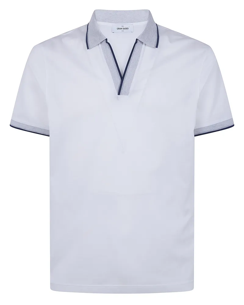 Gran Sasso Tennis Skipper Short Sleeves Polo Shirt White