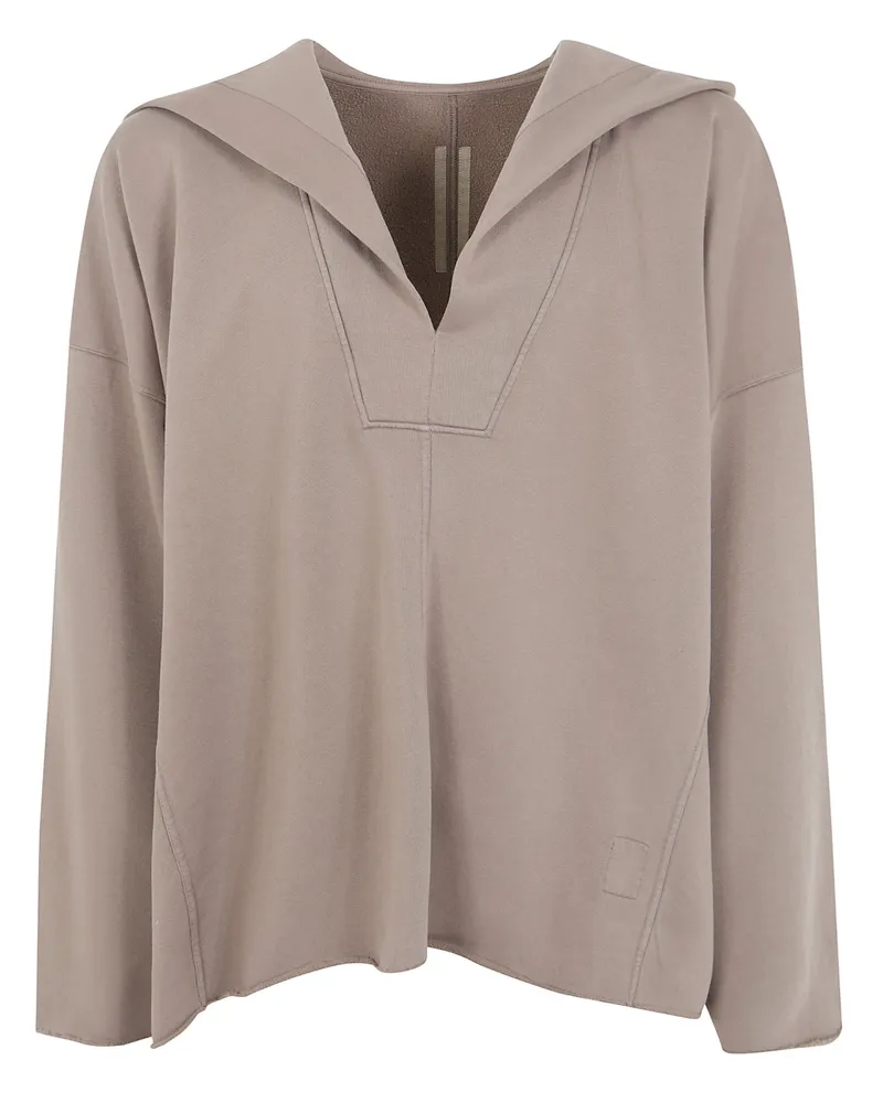 DRKSHDW by Rick Owens Sweatshirt Hooded "Ls Kaftan Hip Gray