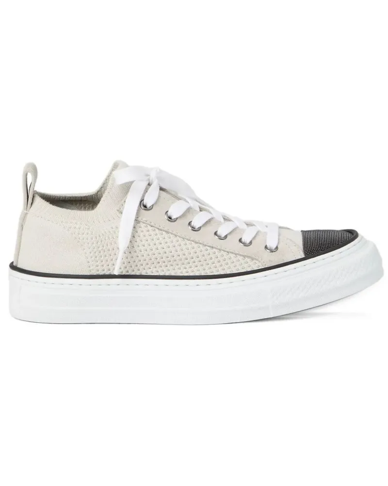Brunello Cucinelli Canvas Sneakers White