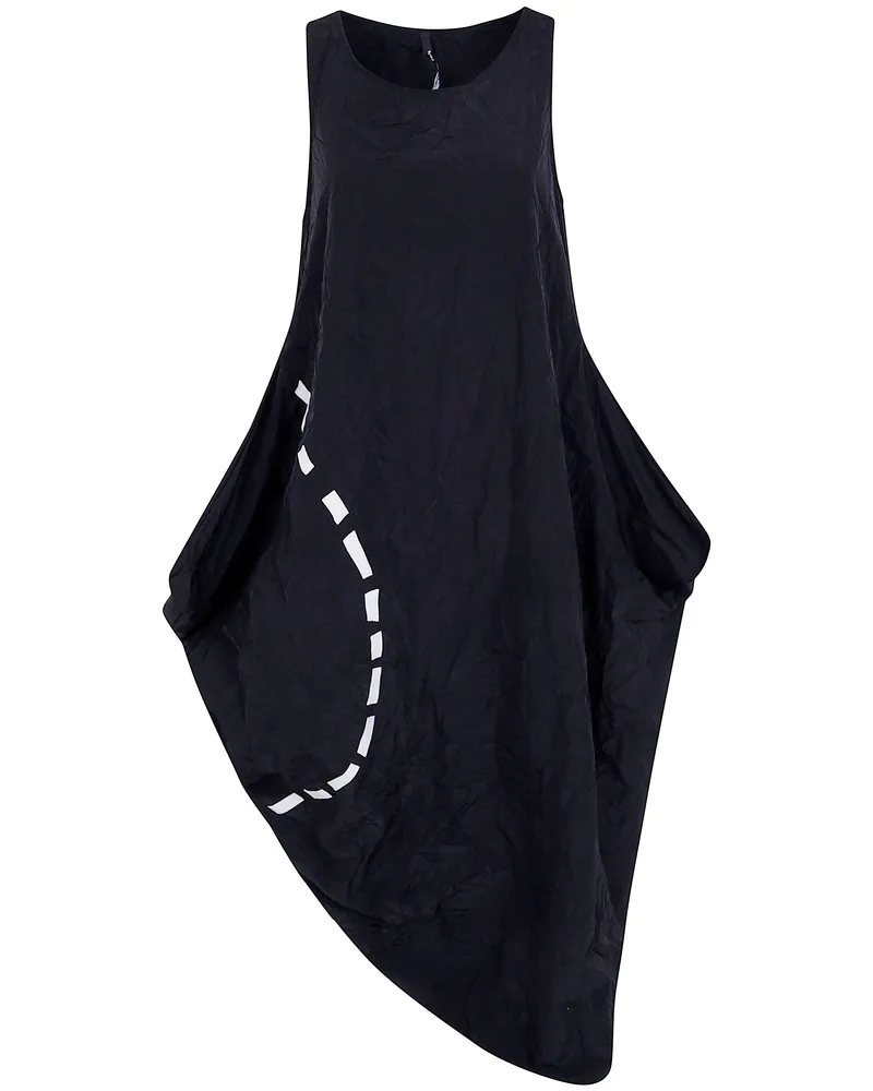 Maria Calderara Dress Embroidered Taffeta "Puppet Black