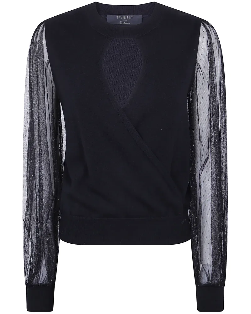 Twin-Set Blouse Viscose Blend Black