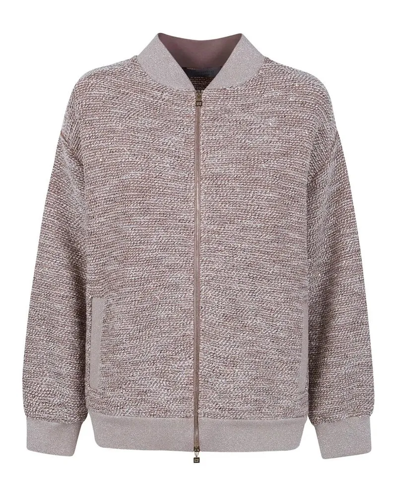 D.EXTERIOR D. EXTERIOR Crystal Plot Bomber Jacket Brown
