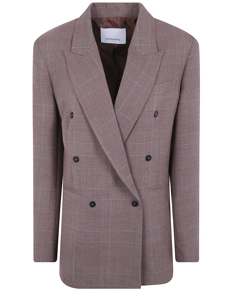 FRANKIE Shop Wool Structured Blazer "Monterey Brown